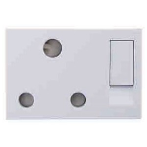 SA 3 Pin 16A Switched Socket 3M White Orion (67.5x45mm)