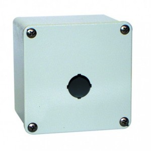 1x22mm Hole Aluminium Box Grey IP65