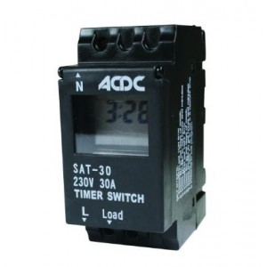 240VAC Mini Rail Timer 16 ON/OFF 39mm Width
