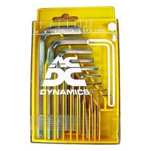 9-Piece Hex Key Set 1.5-10mm Nickel Plated