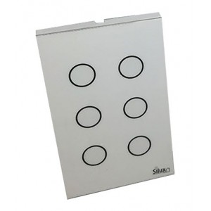 Silux Touch Lamina 6 Way Wireless Switch Plate C/W PSU