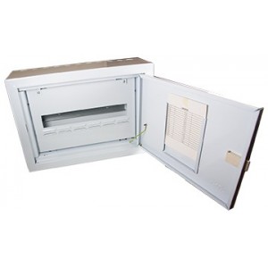 White Steel Din Db Surf 17-WAY With Door