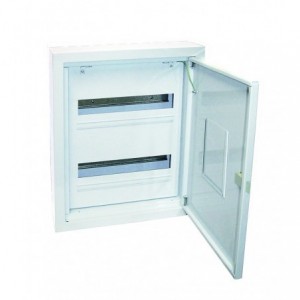 White Steel DIN Distribution Board Surface 2x16(32)-Way with Door