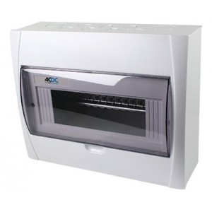 White DB 14-18 Way Surface Enclosure for 13mm MCBs