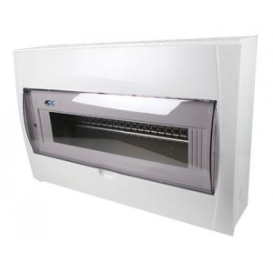 White DB 24-Way Surface Distribution Board for 13mm MCBs