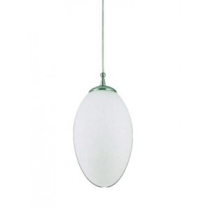 1x40W E14 Chrome and Glass Pendant Light Fitting