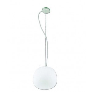 E27 Chrome Base White Shade 30cm Light Fitting