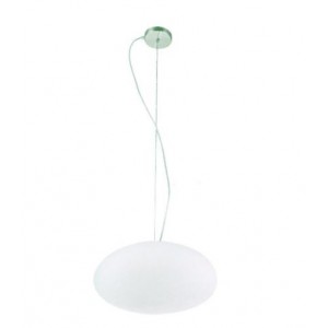 E27 Chrome Base Light Fitting with White Shade - 42cm