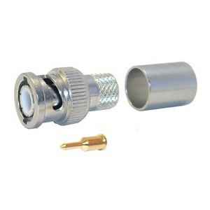 BNC-PLUG CRIMP RG213U GOLD PIN 10.6mm M5569J