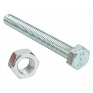 SCREW HEX HEAD AND NUT SET M6x30mm ZINC PLATED SB-M6-HH-30-NP