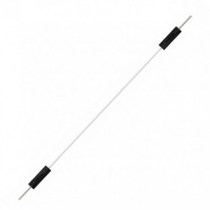 JUMPER LEAD WHITE PLUG-PLUG - 100mm LONG ME18-010-02-PP-WHITE