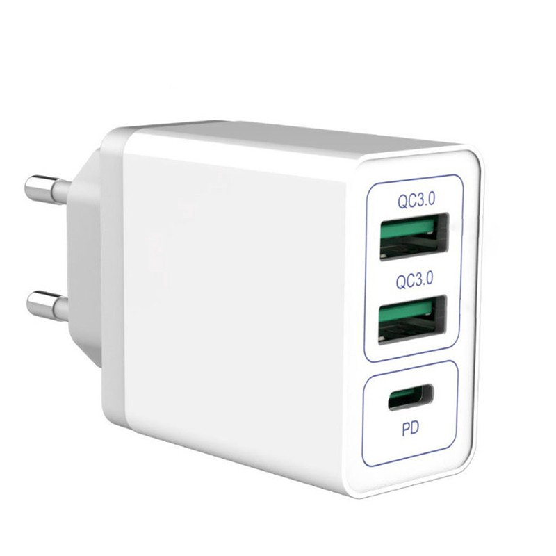 Buy ROBOTEK 20W Dual Port Wall Charger Adapter with Quick Charge 3.0 & 20W  Power Delivery Support, Smart IC Protection, Auto Detection,Cable Included  (White) (Type C to iPhone Lightning) Model PD175 Online