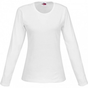 Ladies Long Sleeve Portland T-Shirt - White