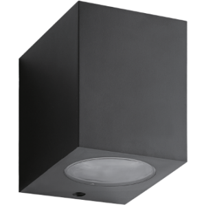 230VAC 7W Max GU10 LED Wall Down Light Plastic Black