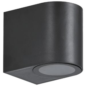 230VAC 7W Max GU10 LED Wall Down Light Plastic Black