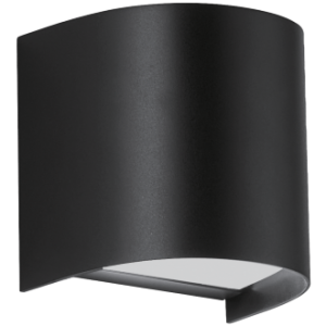 230VAC 7W Max GU10 LED Wall Down Light Plastic Black
