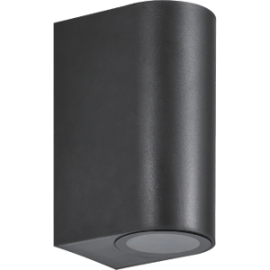 GU10 LED Wall Up/Down Light Plastic Black 2X7W Max 230VAC