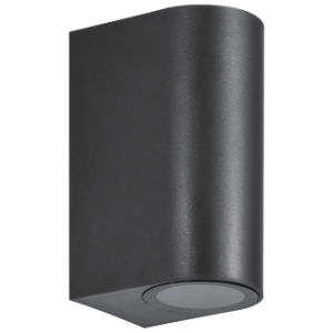 230VAC 7W Max GU10 LED Wall Up/Down Light Plastic Black