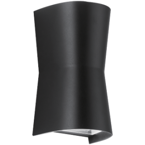 230VAC 2X7W Max GU10 LED Wall UP/DOWN Light Plastic Black