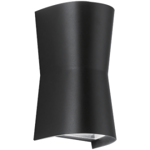 GU10 LED Wall Up/Down Light Plastic Black 2X7W Max 230VAC