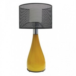 E27 Amber Base Black Shade Light Fitting