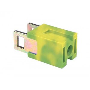 Terminal with Insulated Cap - Green/Yellow Earth - 35mm