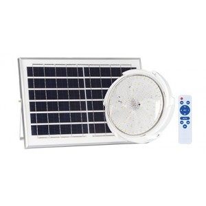 Solar 100W LED Bulkhead with CCT Adjustment- 8W PV Panel and Remote