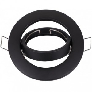 Black 82mm Adjustable Pressed Metal Downlighter