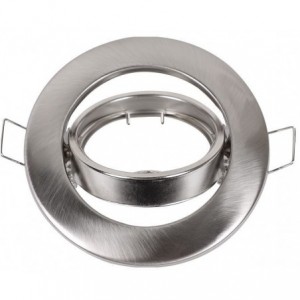 Satin Nickel 82mm Adjustable Pressed Metal Downlighter