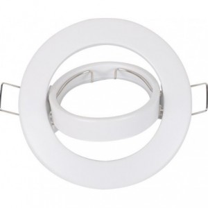 White 82mm Adjustable Pressed Metal Downlighter