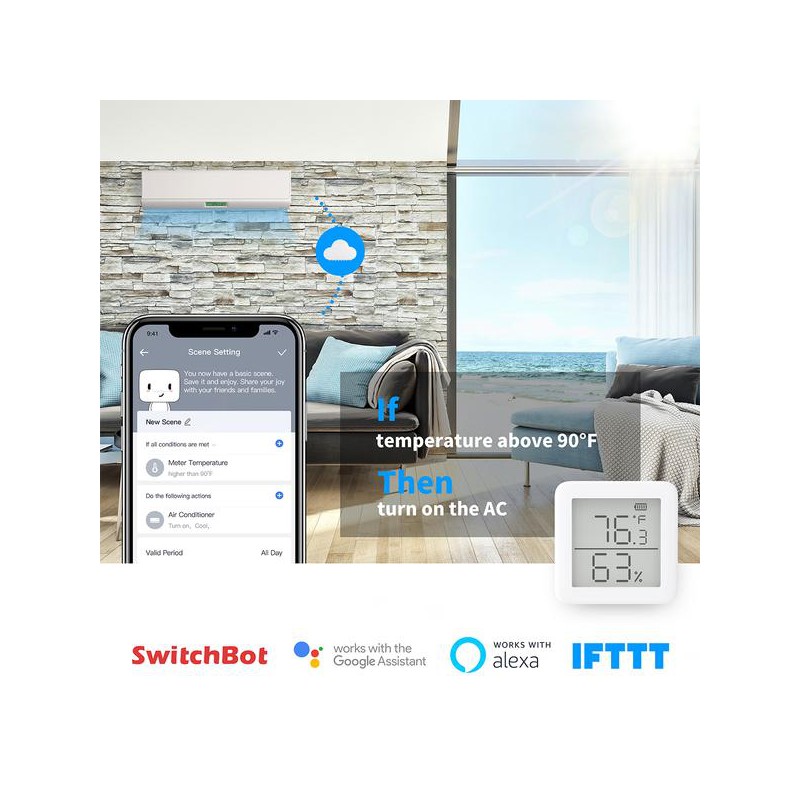 SwitchBot Thermometer Hygrometer Wireless Temperature Humidity Sensor