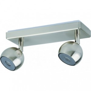 230VAC 10W Brushed Nickel LED Integrated 2X Adjustable Spotlight 4