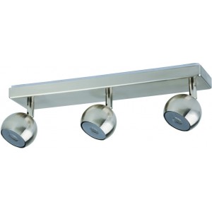 230VAC 16W Brushed Nickel LED Integrated 3x Adjustable Spot Light 4
