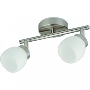 Brushed Nickel LED Integrated 2-Light Adjustable Spotlight 7W 230VAC
