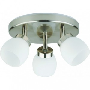 Brushed Nickel LED Integrated 3X Adjustable Spotlight 230VAC 13.5W