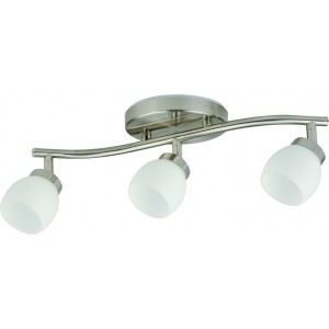 230VAC 13.5W Brushed Nickel LED Integrated 3X Adjustable Spotlight