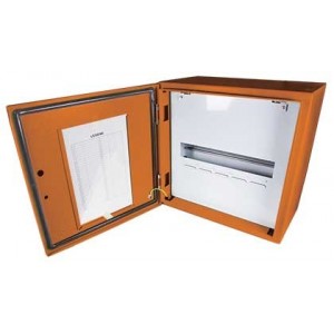 1x16 Way Industrial Steel Surface DIN DB IP54 Orange