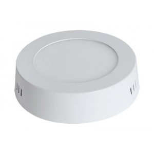 6W Cool White Round Surface Mount LED 120x35mm
