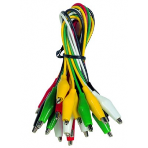 SET OF 2x5 COLOURED ALLIGATOR CLIP LEADS