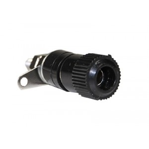 Black 16A 4mm Banana Socket M4 Solder 10 Pack