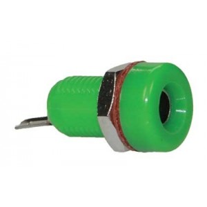 Green 16A 4mm Banana Socket with Solder Tag