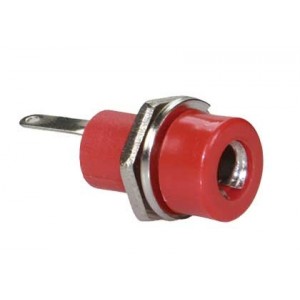 Red 16A 4mm Banana Socket with Solder Tag