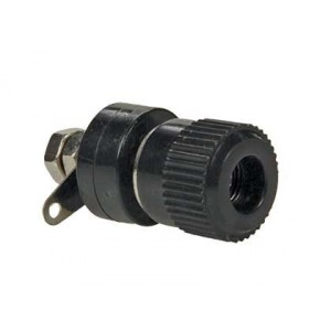 Black 16A 4mm Banana Socket M4 Solder 10 Pack