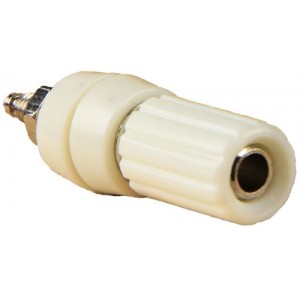 White 16A 4mm Banana Socket M4/10