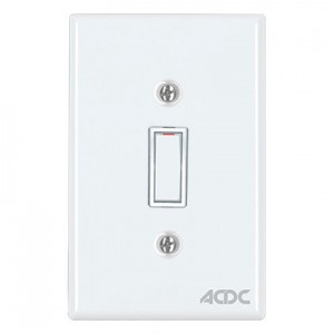 1-Lever 2-Way Switch 2x4 with White Steel Cover Plate