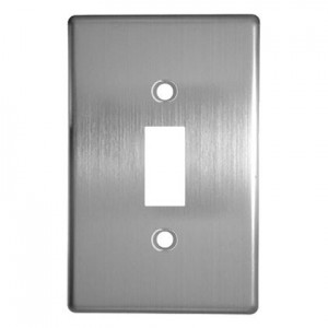 1 Way Silver Blank Module 4X2 Steel Plate