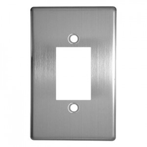 3 Way Silver Blank Module 4X2 Steel Plate