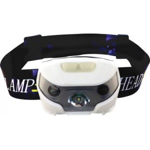 3W USB LED Headlamp with On/Off Wave Sensing and 1200mAh Battery