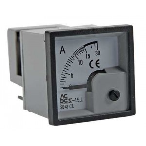 48x48 15A AC Direct Ammeter with 200% Overload Scale