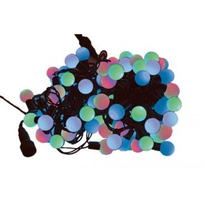 230VAC LED Ball String Light Auto RGB 5M Length 50 LED IP44